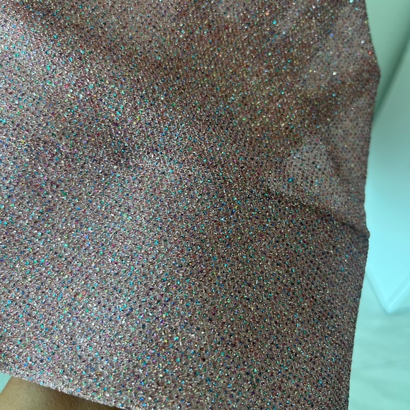 Coya Collection Hand-Beaded Glitter Ball Gown XS – Rose Gold Elegance ✨ - Picture 9 of 15